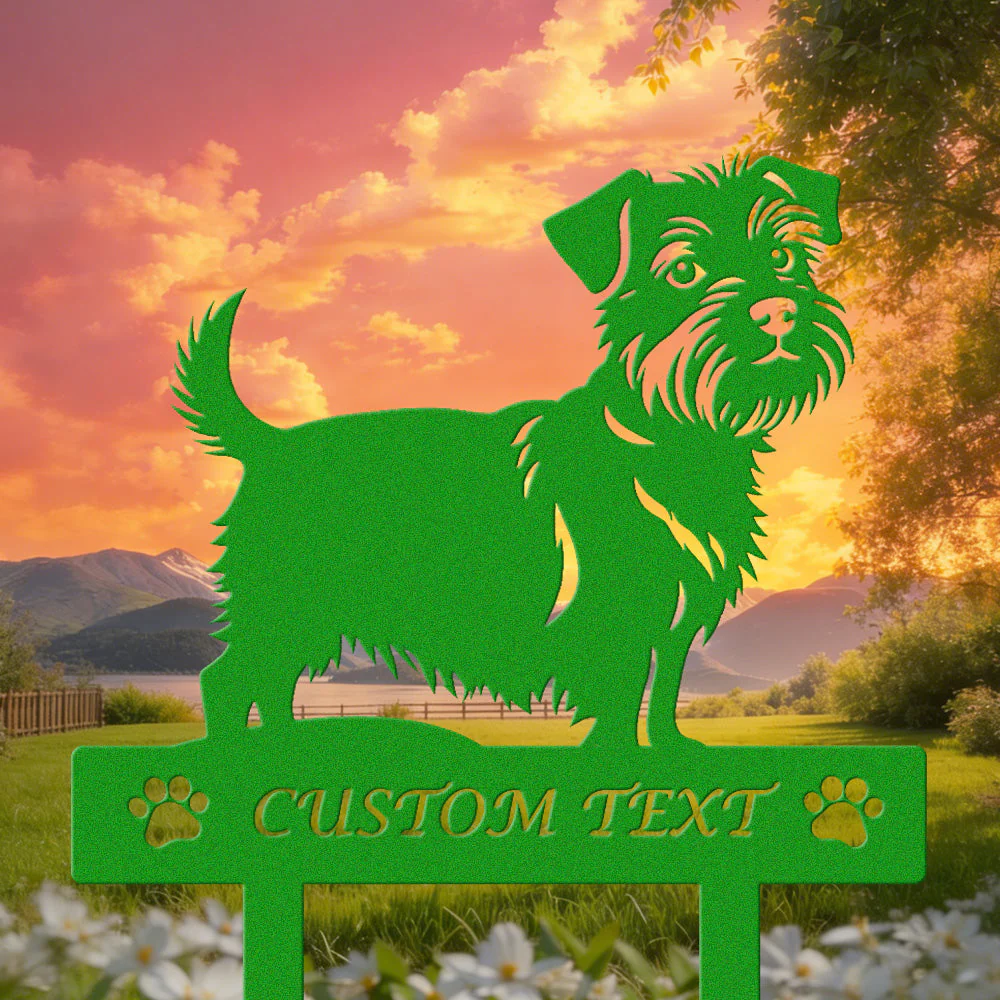 Norfolk Terrier Silhouette de Chien Personnalisée Piquet de Jardin en Métal - Image 5