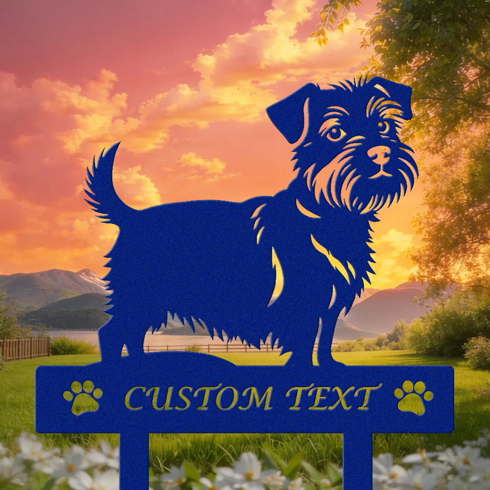 Norfolk Terrier Silhouette de Chien Personnalisée Piquet de Jardin en Métal - Image 6