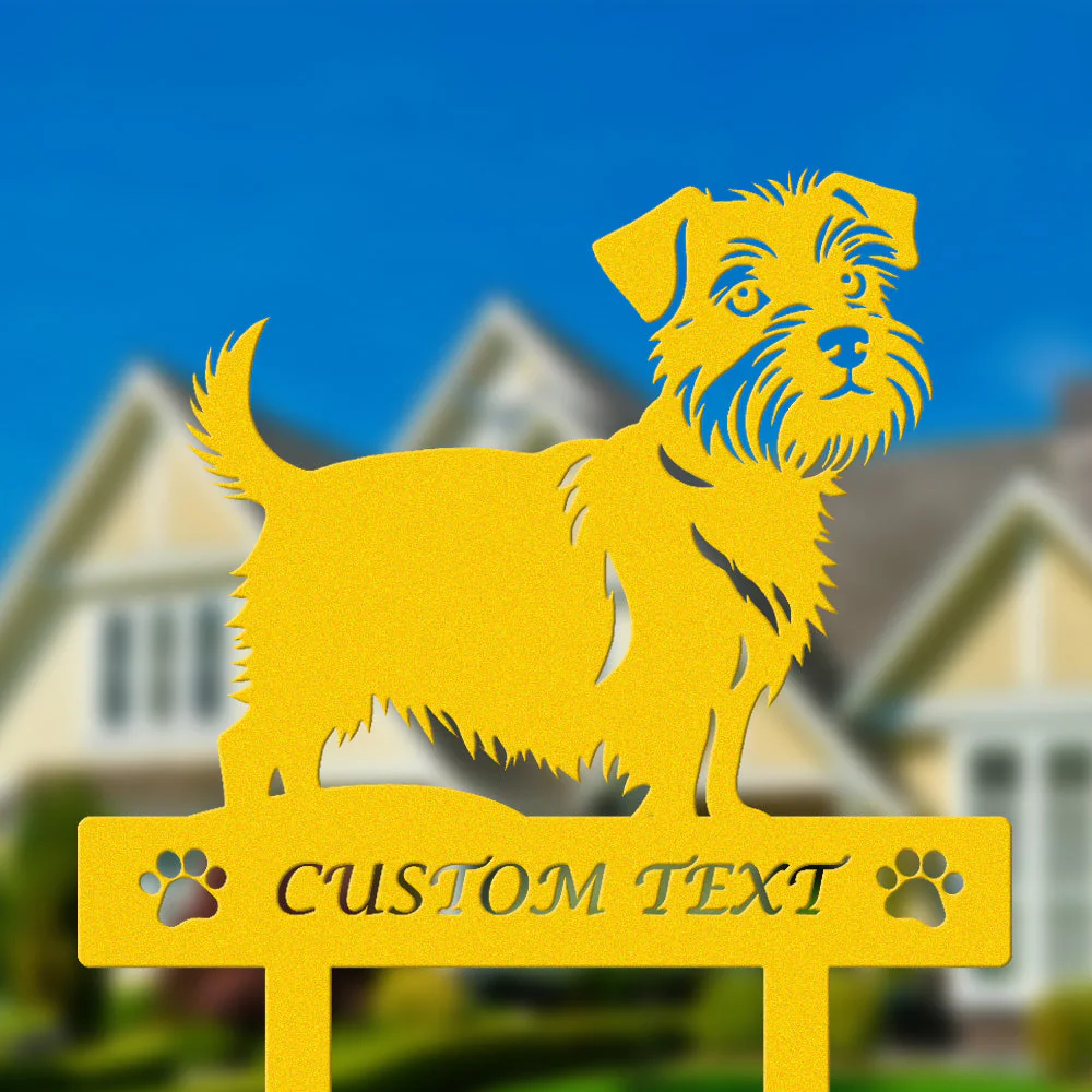 Norfolk Terrier Silhouette de Chien Personnalisée Piquet de Jardin en Métal - Image 7