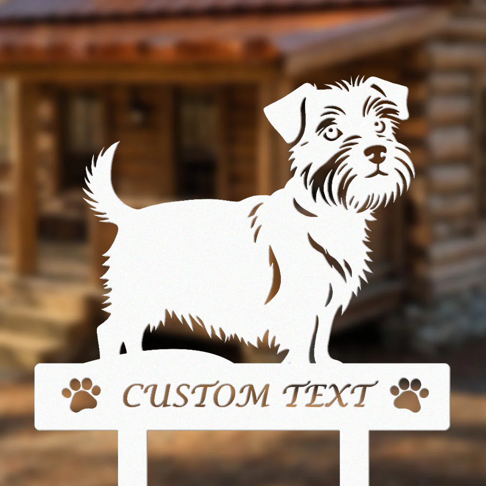 Norfolk Terrier Silhouette de Chien Personnalisée Piquet de Jardin en Métal - Image 8