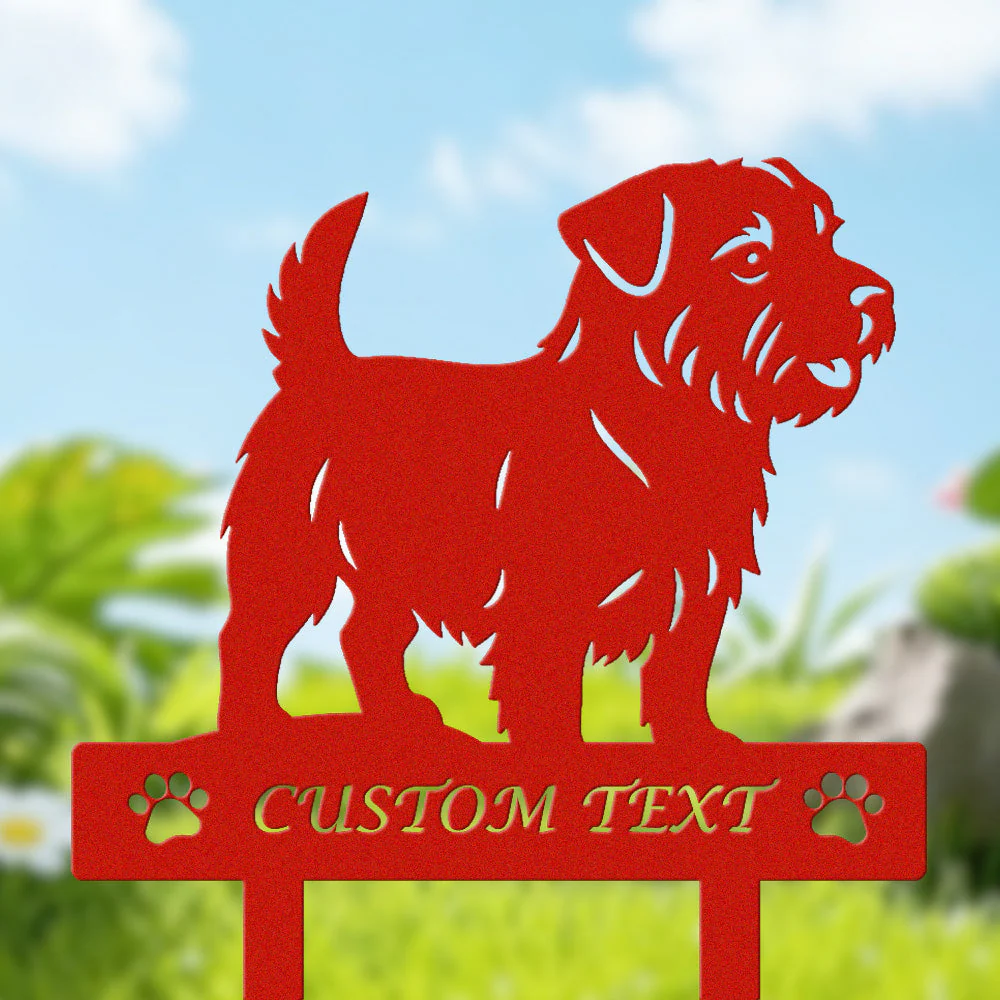 Norfolk Terrier Silhouette de Chien Personnalisée Piquet de Jardin en Métal - Image 4