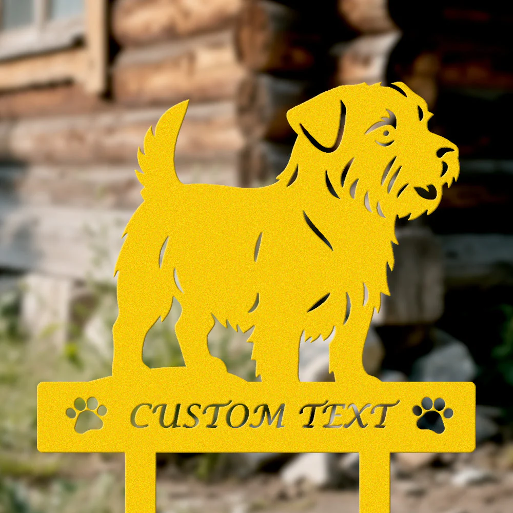 Norfolk Terrier Silhouette de Chien Personnalisée Piquet de Jardin en Métal - Image 7