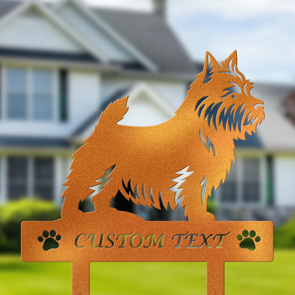 Norwich Terrier Silhouette de Chien Personnalisée Piquet de Jardin en Métal - Image 4