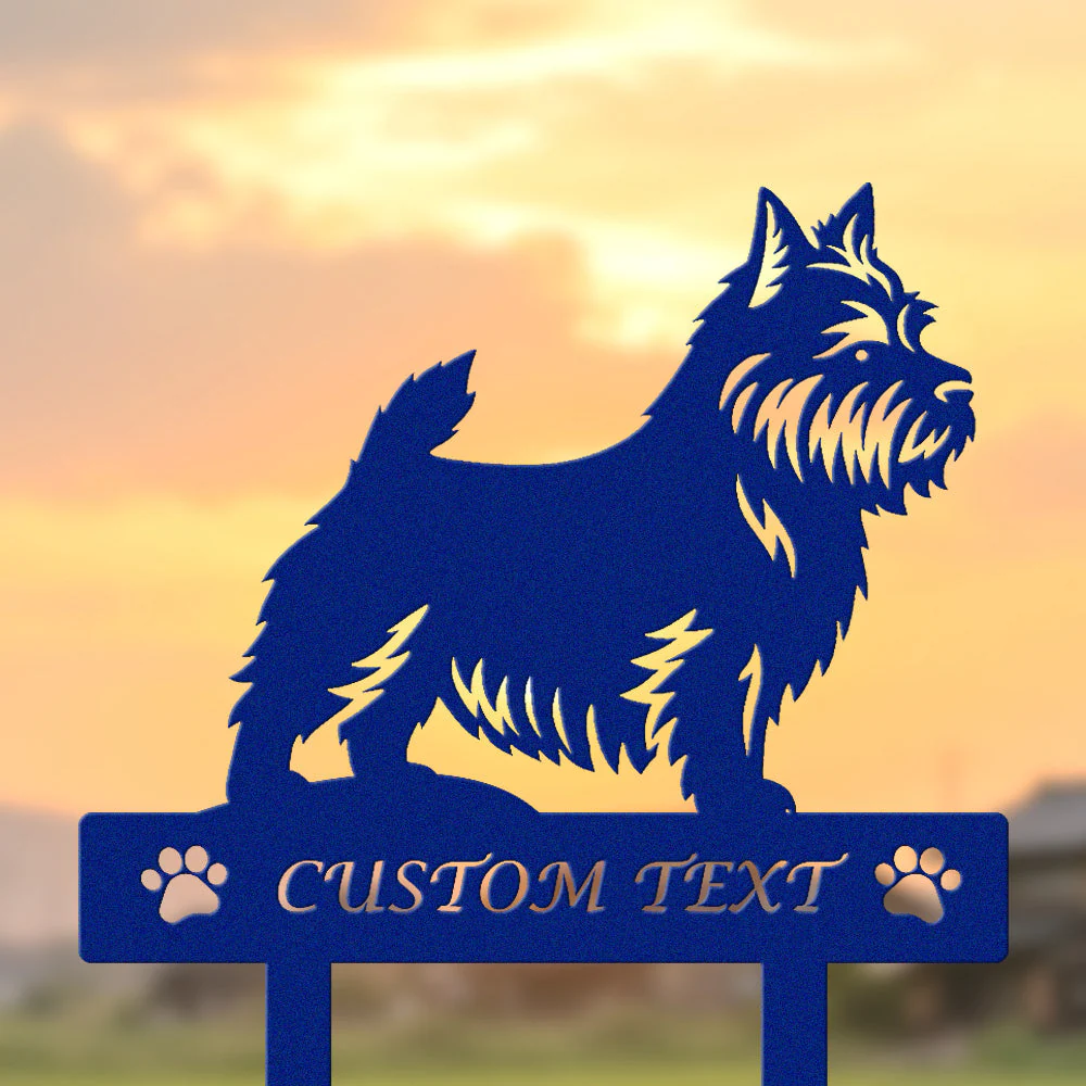 Norwich Terrier Silhouette de Chien Personnalisée Piquet de Jardin en Métal - Image 6
