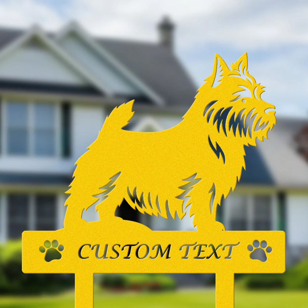 Norwich Terrier Silhouette de Chien Personnalisée Piquet de Jardin en Métal - Image 7