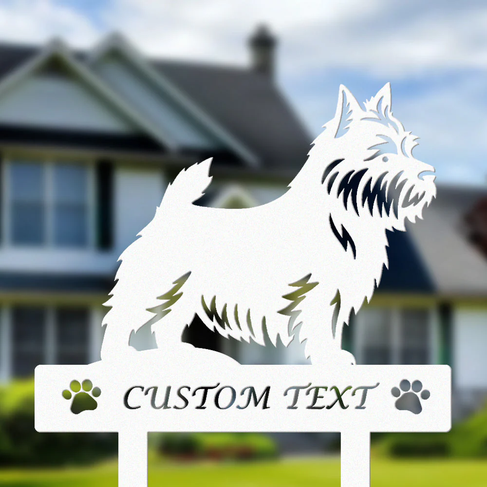 Norwich Terrier Silhouette de Chien Personnalisée Piquet de Jardin en Métal - Image 8