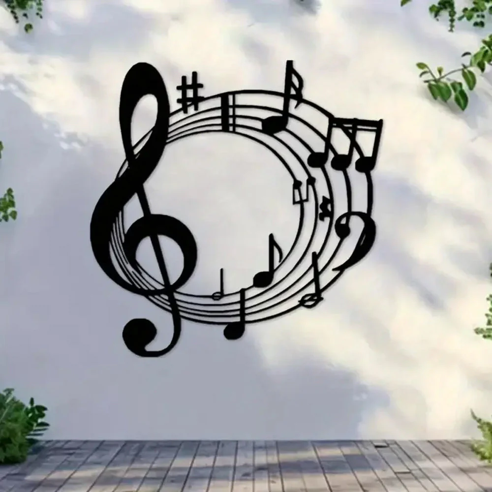Note de Musique Rustique Plaque en Métal Décoratif Mural - Image 6