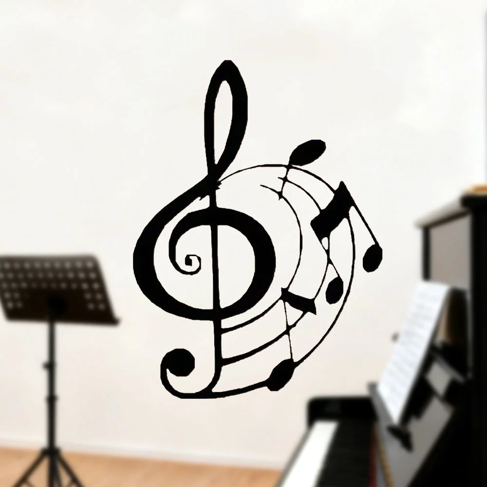 Notes de Musique Plaque en Métal Décoratif Mural