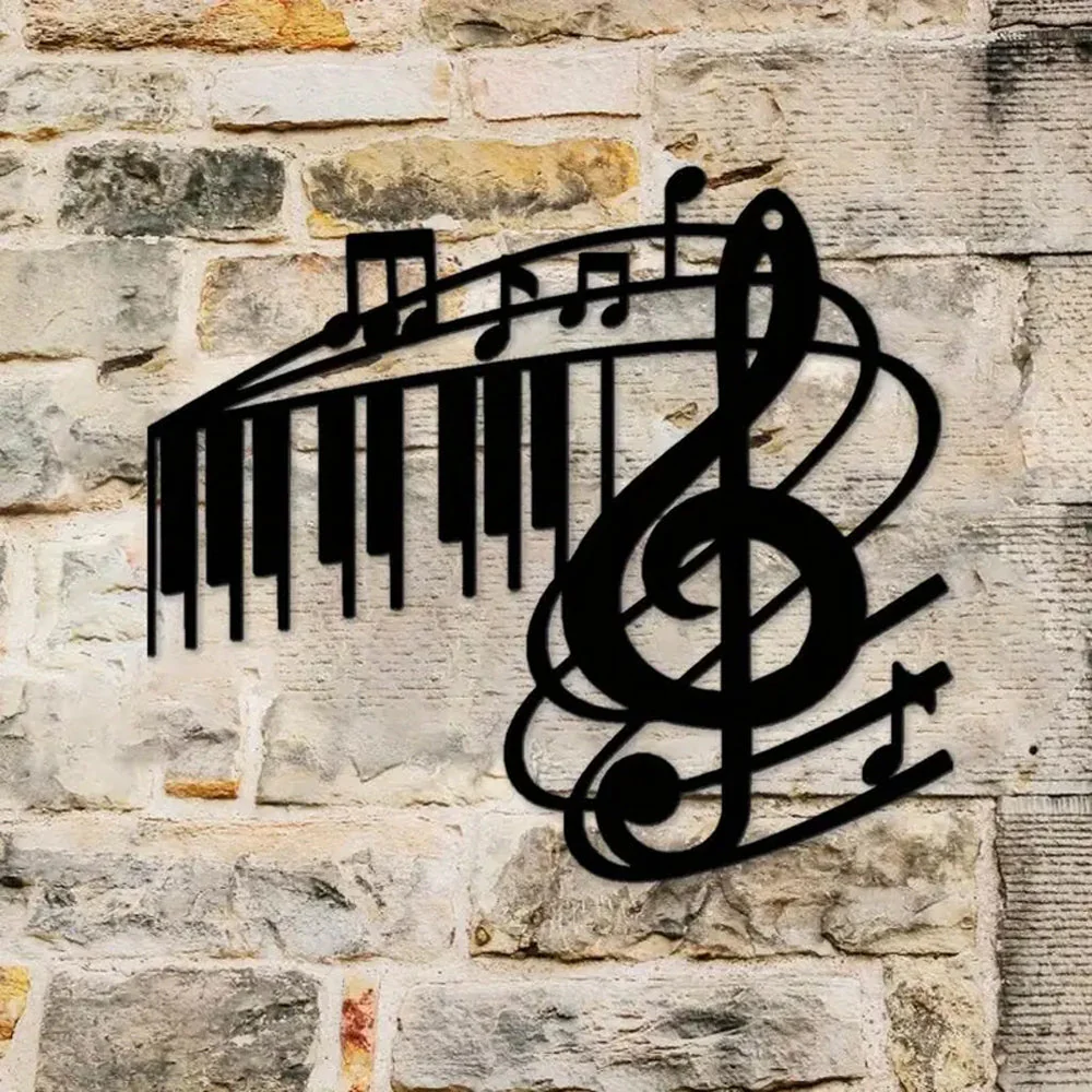 Notes de Musique Plaque en Métal Décoratif Mural - Image 2
