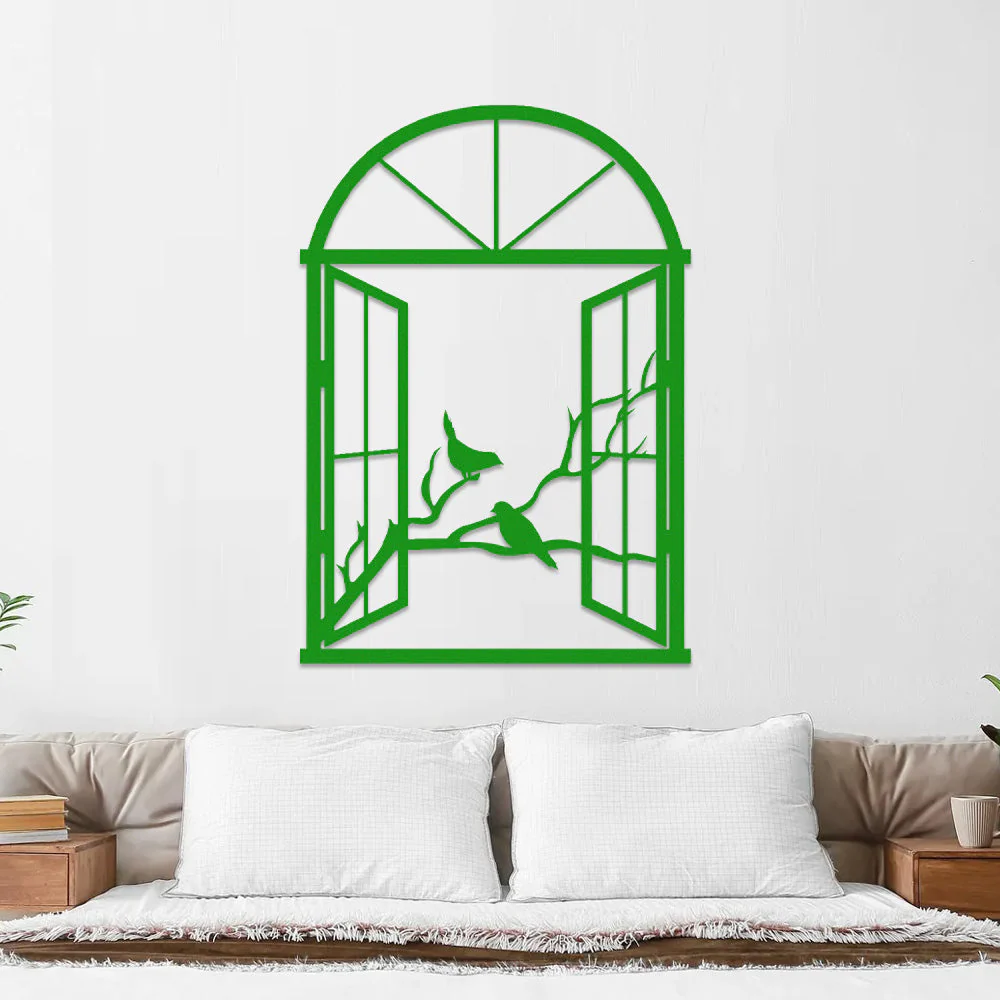 Oiseau Arbre FenĂȘtre MĂ©tal DĂ©coratif Mural - Image 6