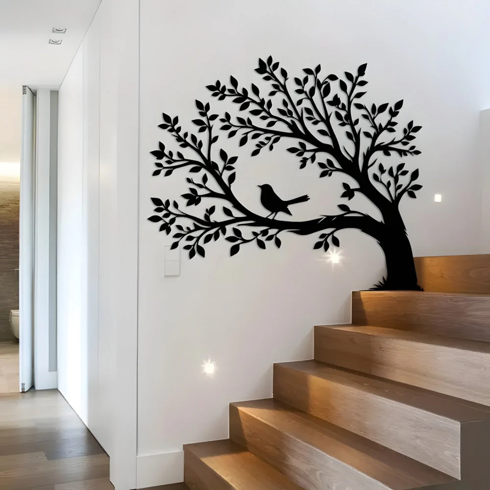 Oiseau et Arbre de la Vie Métal Décoratif Mural - Image 6