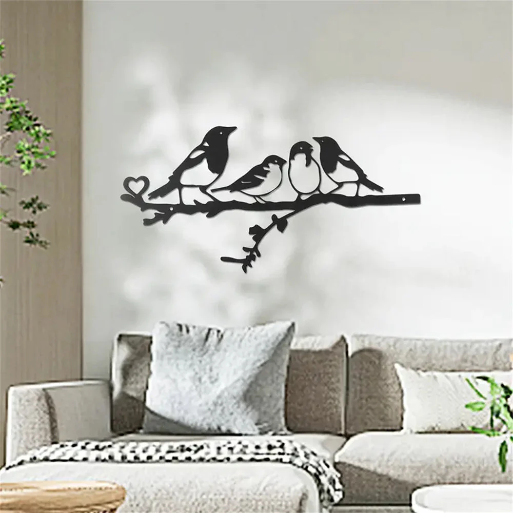 Oiseau et Branche Moderne Art Décoratif Suspendu Mur - Image 4