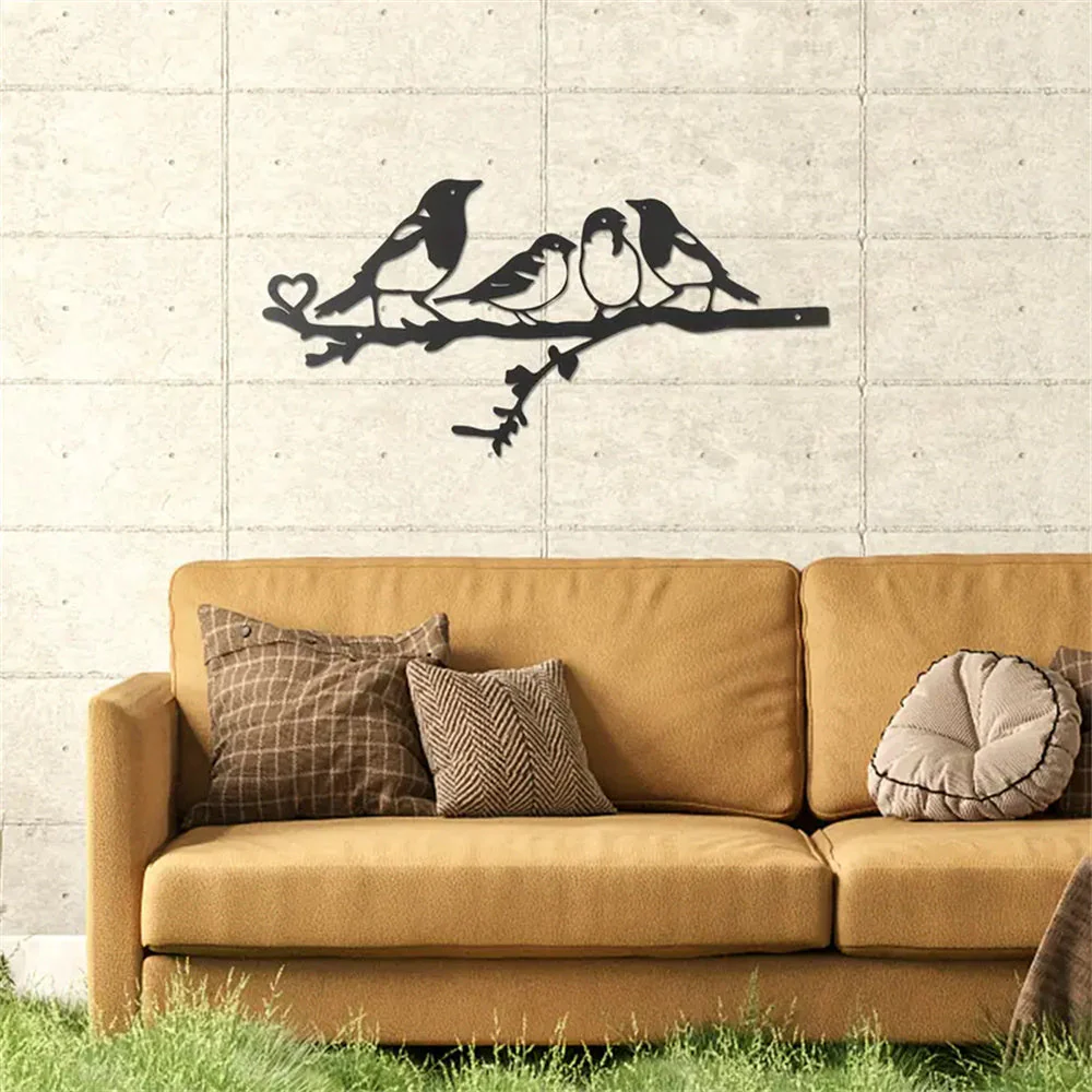Oiseau et Branche Moderne Art Décoratif Suspendu Mur - Image 5