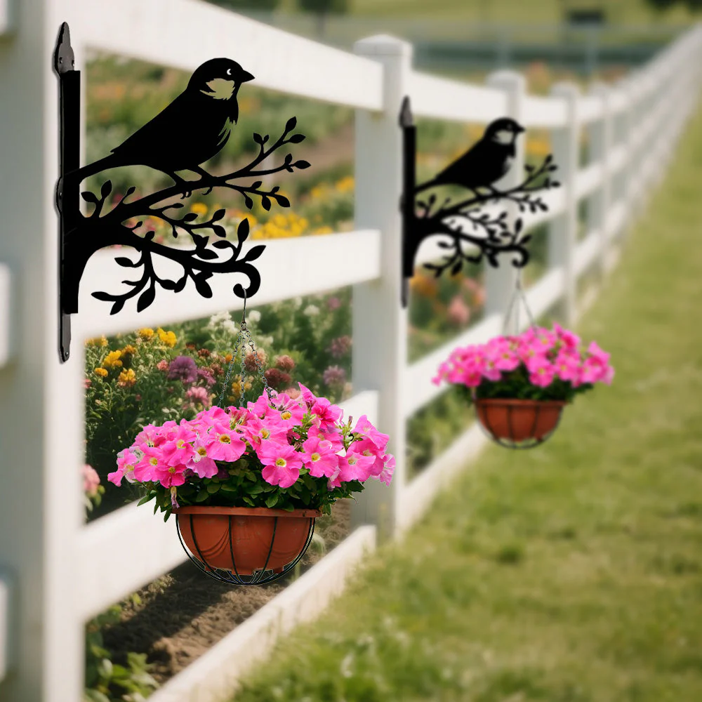 Oiseau Support de Plantes à Suspendre Métallique - Image 2