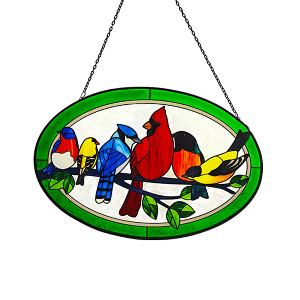 Oiseaux Attrape-Soleil Décoratif en Vitrail à Suspendre - Image 6