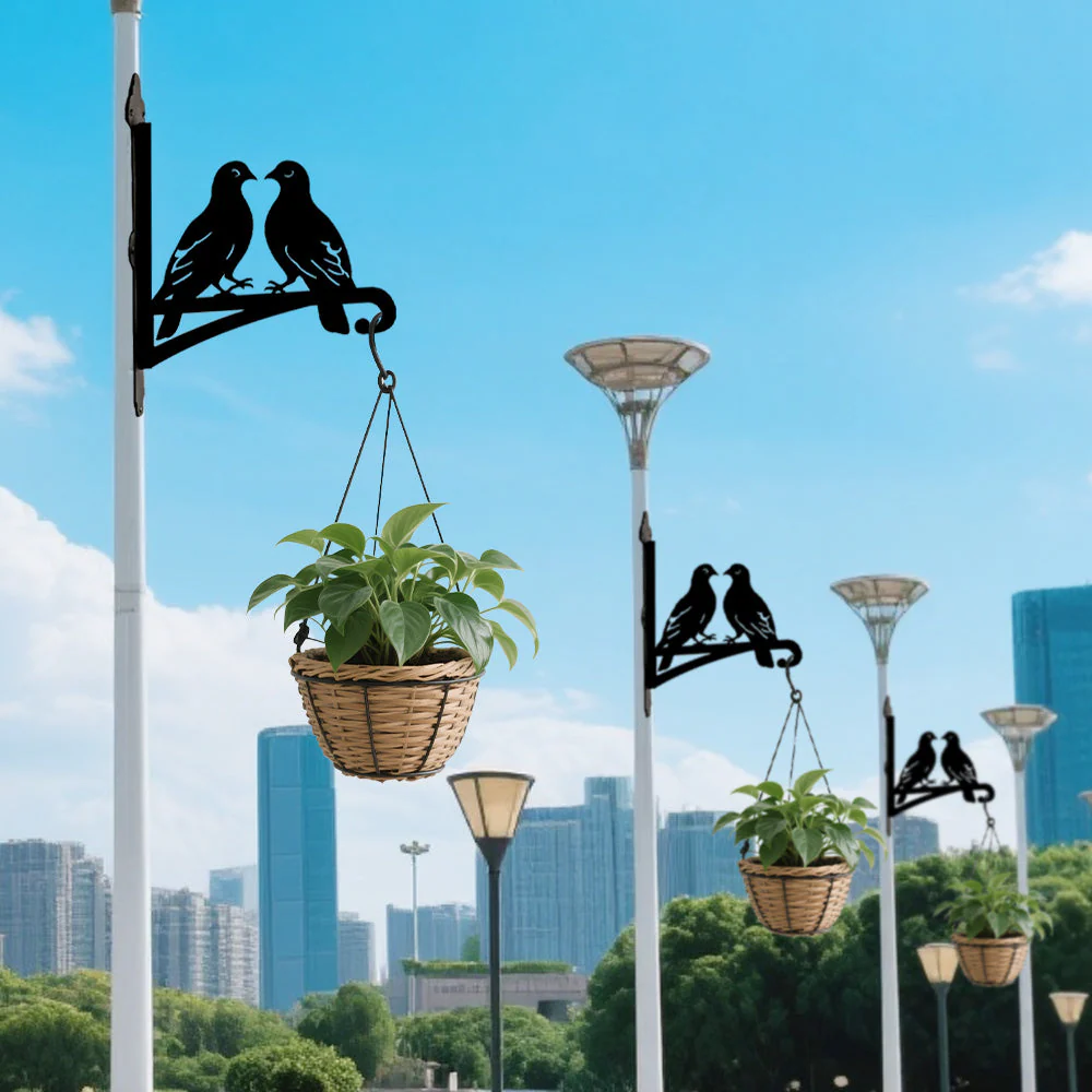 Paire de Colombes Support de Plantes à Suspendre Métallique - Image 3