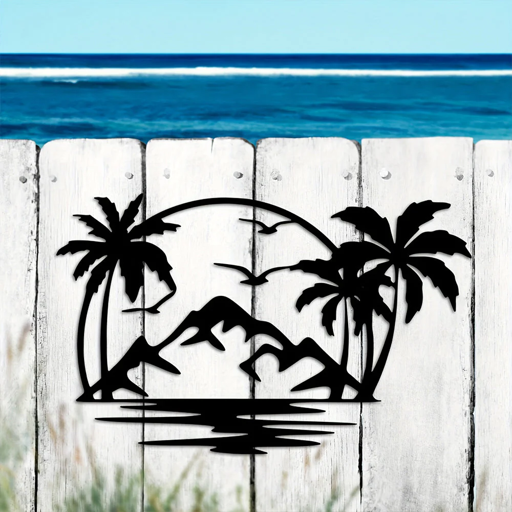 Palmier Tropical Métal Décoratif Mural - Image 3