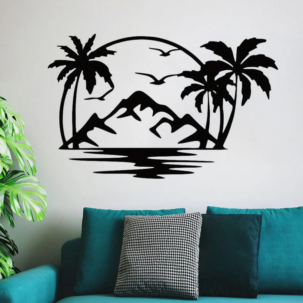 Palmier Tropical Métal Décoratif Mural - Image 5