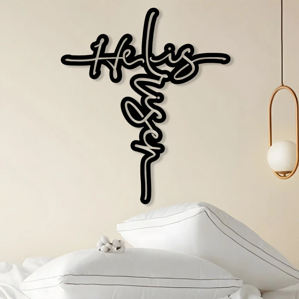 Panneau Pùques Il est Ressuscité Plaque en Métal Décoratif Mural