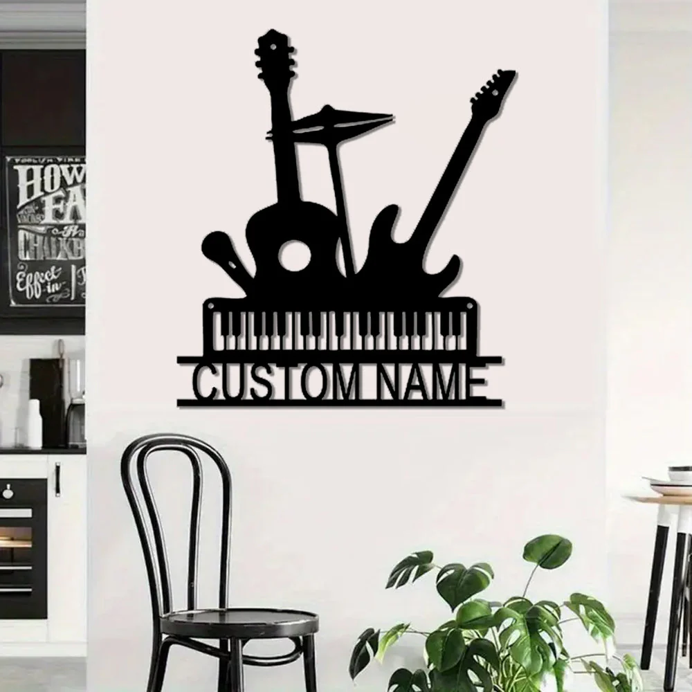 Panneau ThÚme Musical Personnalisé Plaque en Métal Décoratif Mural