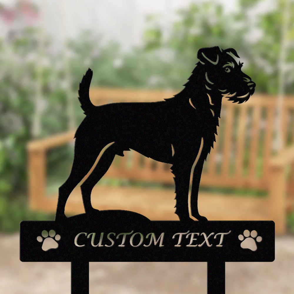 Parson Russell Terrier Silhouette de Chien Personnalisée Piquet de Jardin en Métal - Image 2