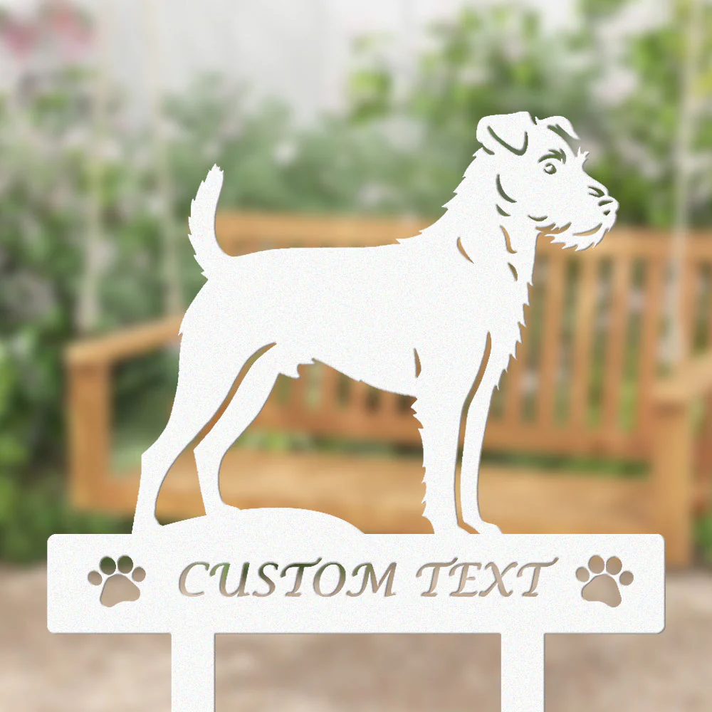 Parson Russell Terrier Silhouette de Chien Personnalisée Piquet de Jardin en Métal - Image 8