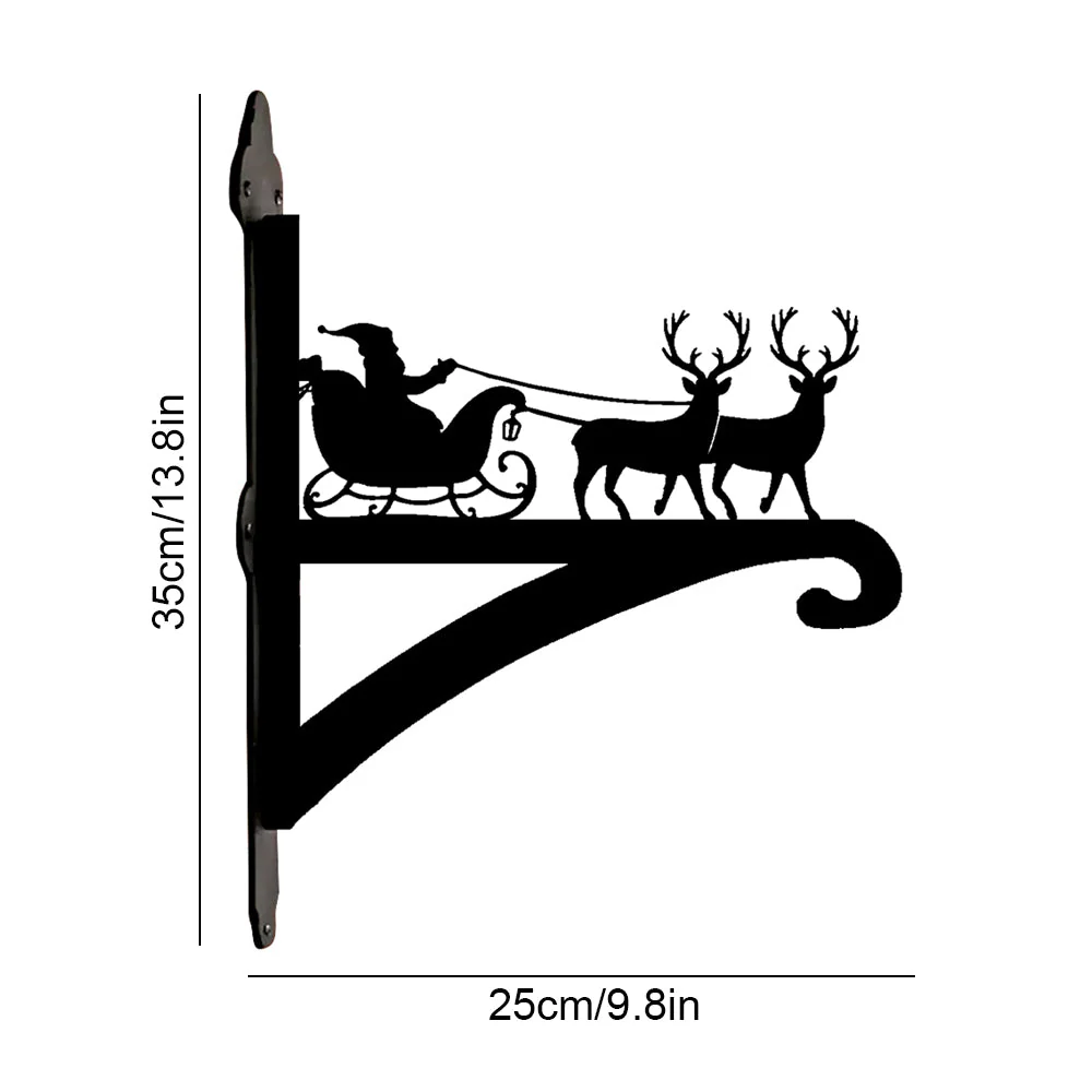 Père Noël et Renne Support de Plantes à Suspendre Métallique - Image 10