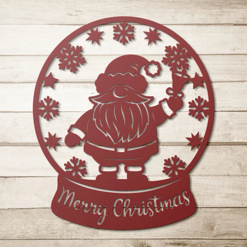 Père Noël Joyeux Noël Plaque en Métal Décoratif Mural - Image 6
