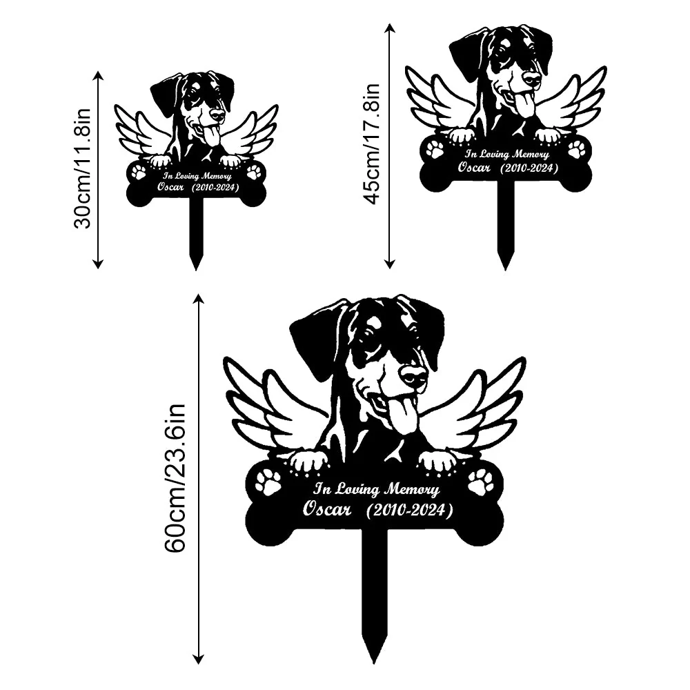 Pinscher Allemand Tuteur Commémoratif Personnalisé avec Ailes - Image 15