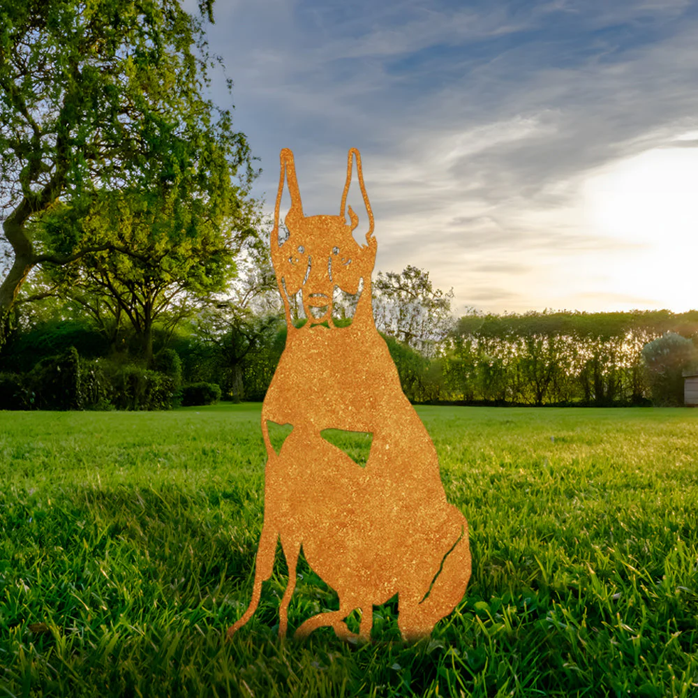 Pinscher Nain Silhouette de Chien en Métal Noir - Image 2