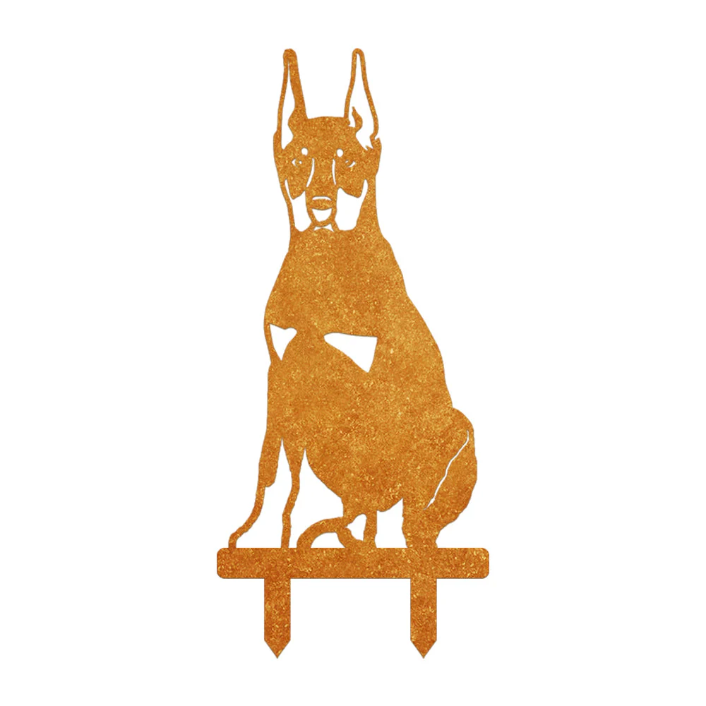 Pinscher Nain Silhouette de Chien en Métal Noir - Image 7