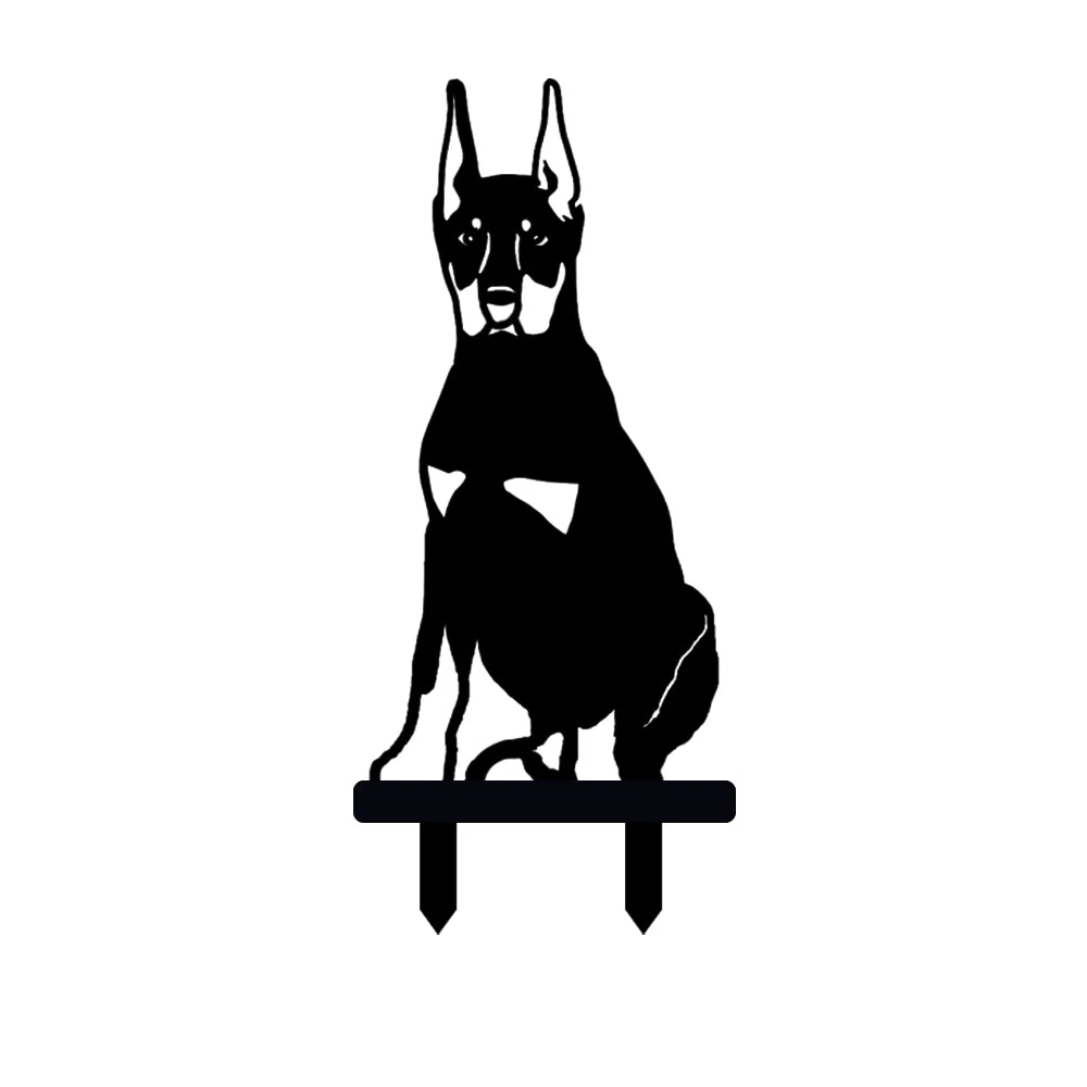 Pinscher Nain Silhouette de Chien en Métal Noir - Image 8