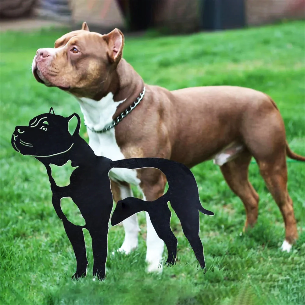 Pit Bull Silhouette en Métal