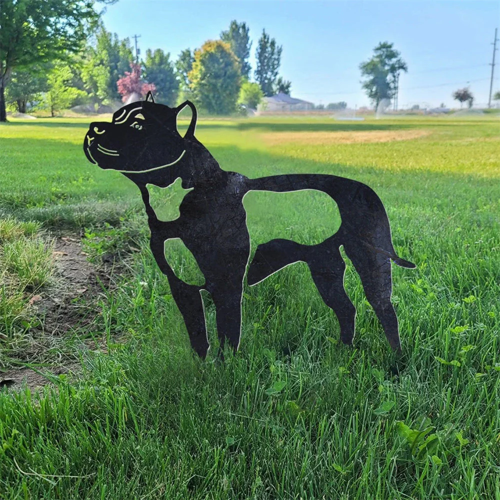 Pit Bull Silhouette en Métal - Image 3