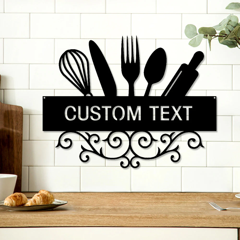 Plaque Métal Personnalisée pour Cuisine Plaque Personnalisée en Métal Décoratif Mural