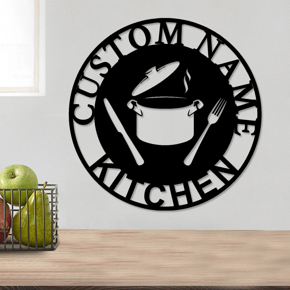 Plaque Métal Personnalisée pour Cuisine Métal Décoratif Mural