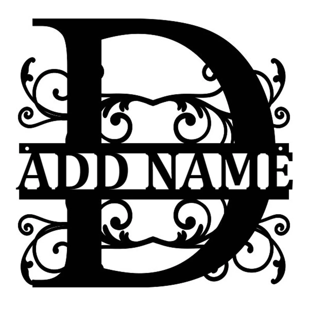 Plaque Nom Monogramme Personnalisée Art Mural - Image 11