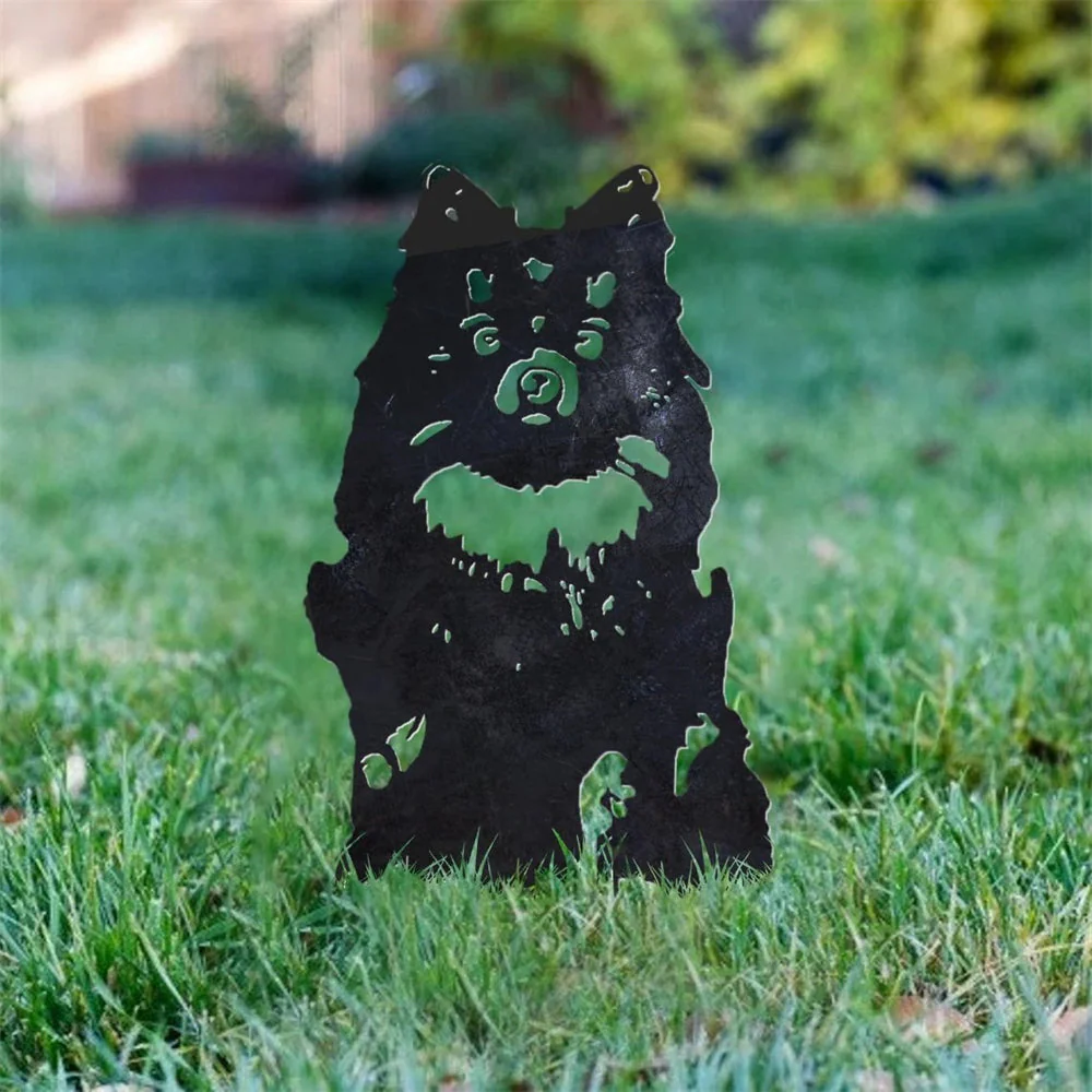Pomeranian Silhouette en Métal - Image 5
