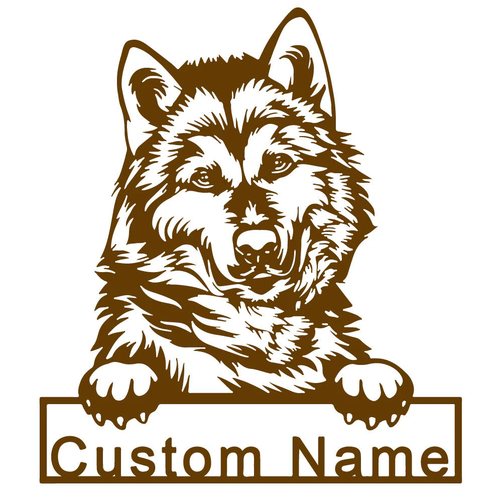 Prénom Personnalisé Malamute de l'Alaska Plaque en Métal Art Personnalisée - Image 7