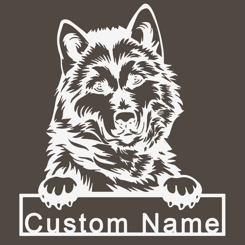 Prénom Personnalisé Malamute de l'Alaska Plaque en Métal Art Personnalisée - Image 9