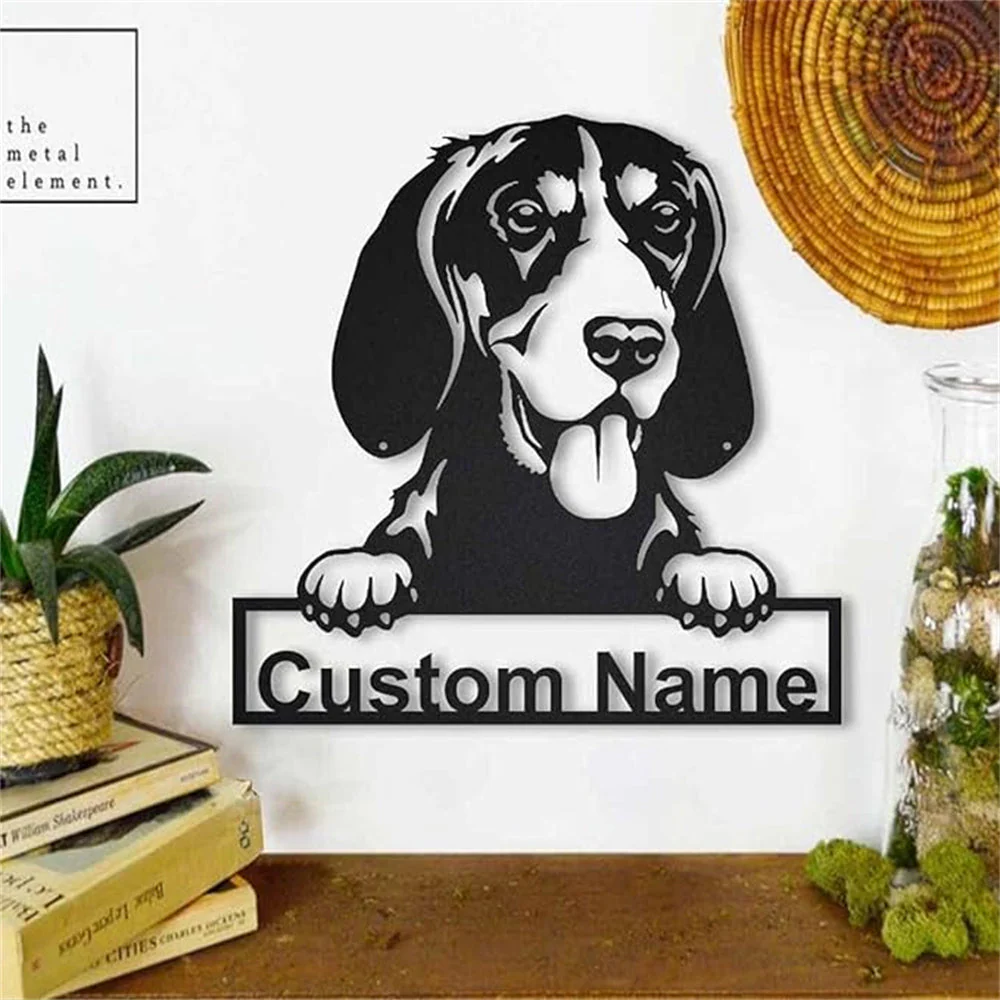 Prénom Personnalisé Setter Gordon Plaque en Métal Art Personnalisée