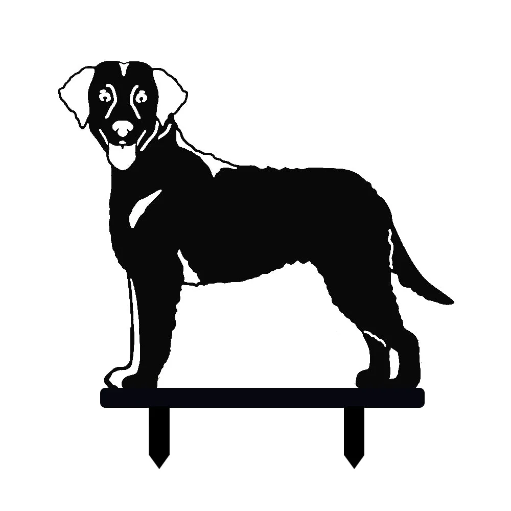 Retriever à Poil Bouclé Silhouette de Chien en Métal Noir - Image 6
