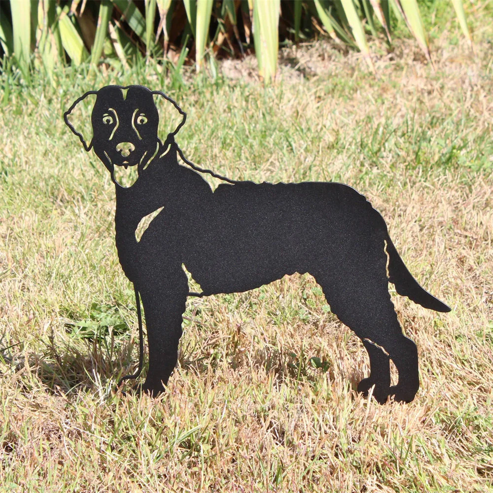 Retriever de la Baie de Chesapeake Silhouette de Chien en Métal Noir