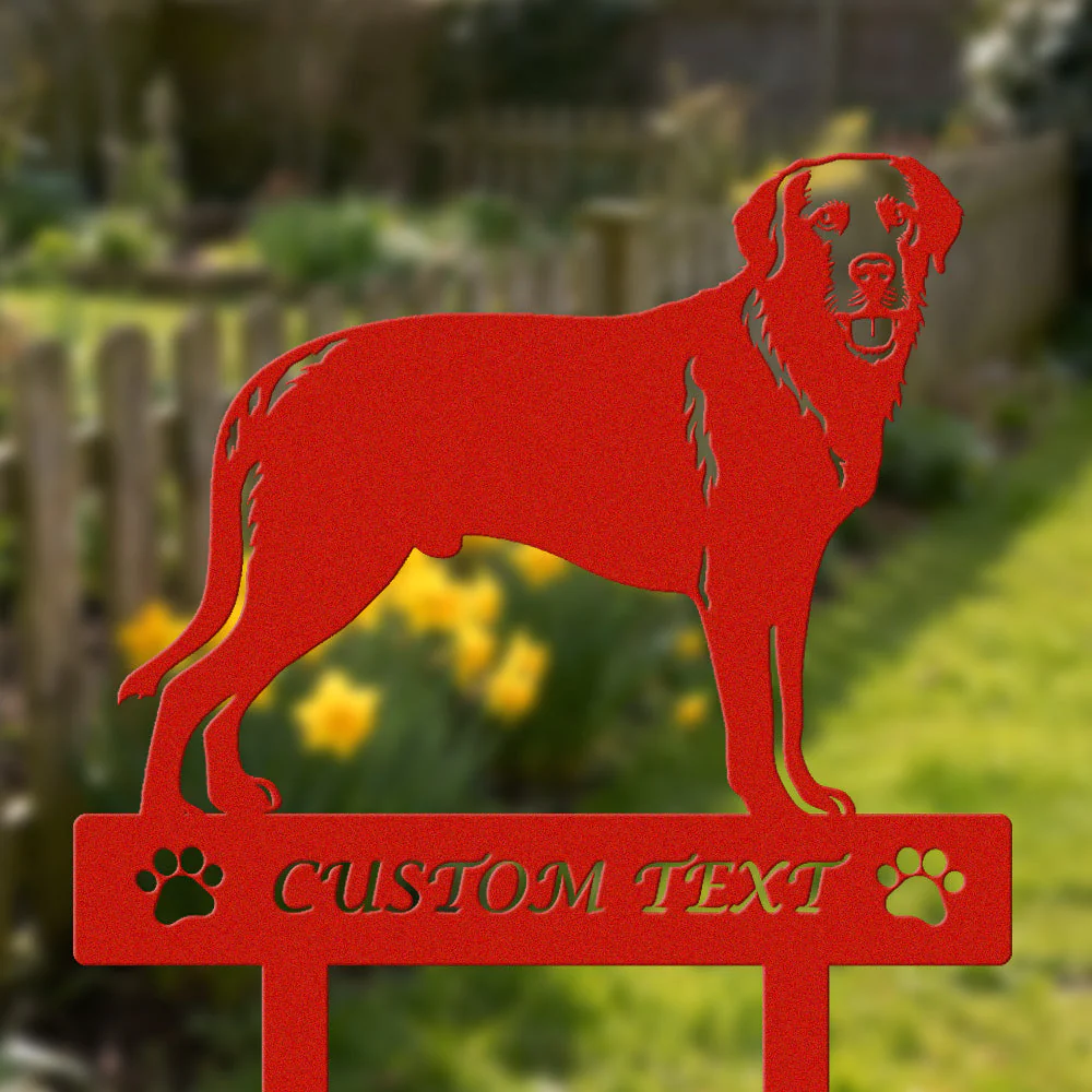 Retriever de la Baie de Chesapeake Silhouette de Chien Personnalisée Piquet de Jardin en Métal - Image 3