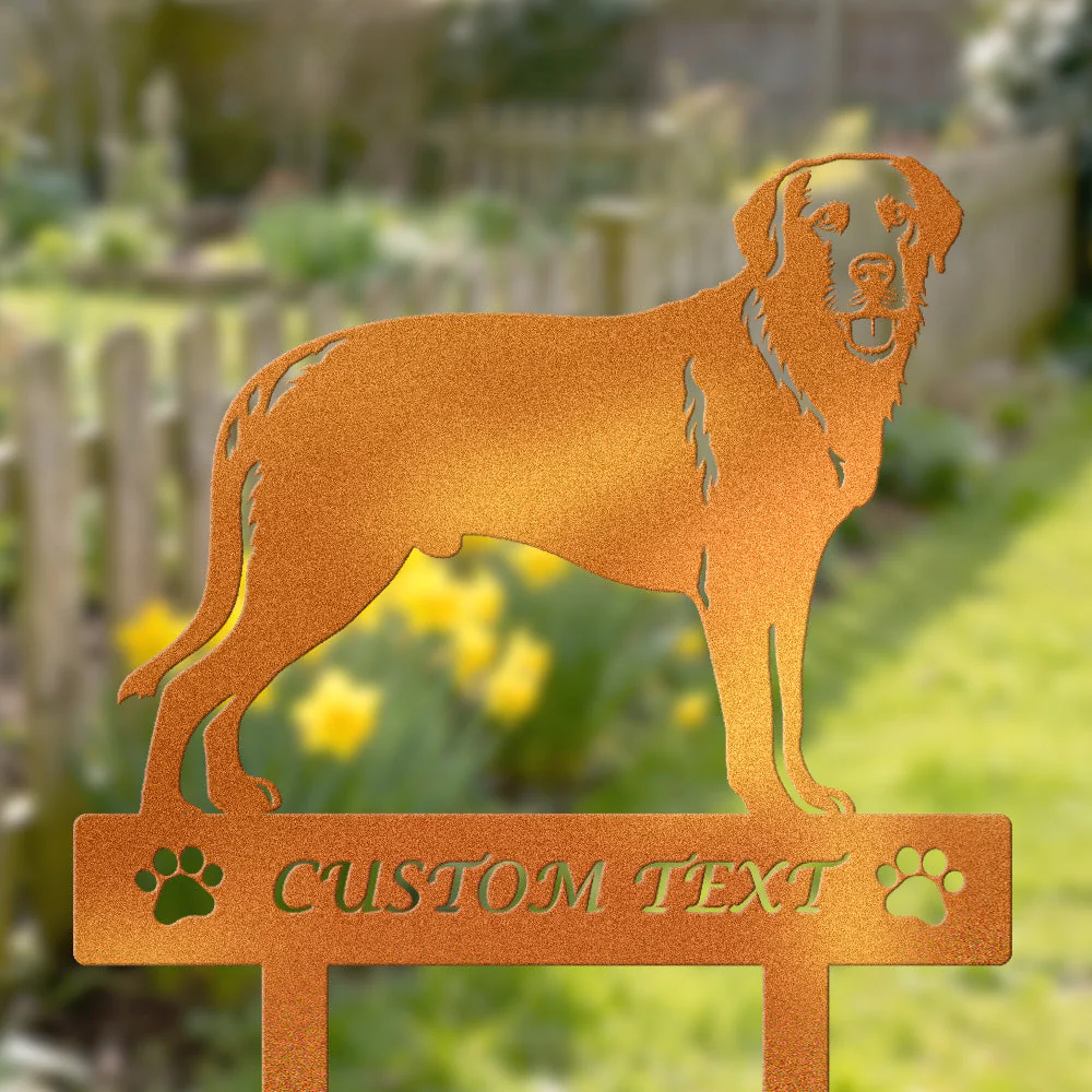 Retriever de la Baie de Chesapeake Silhouette de Chien Personnalisée Piquet de Jardin en Métal - Image 4