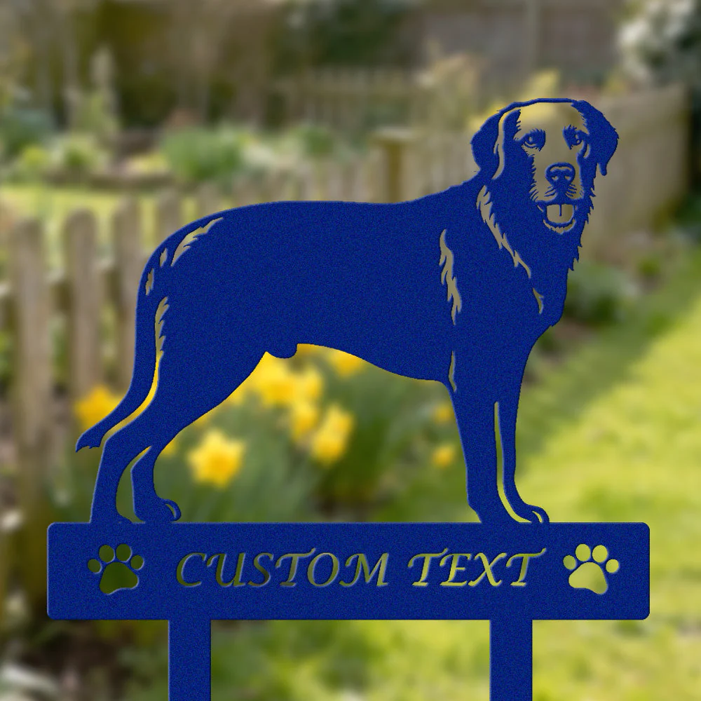Retriever de la Baie de Chesapeake Silhouette de Chien Personnalisée Piquet de Jardin en Métal - Image 6