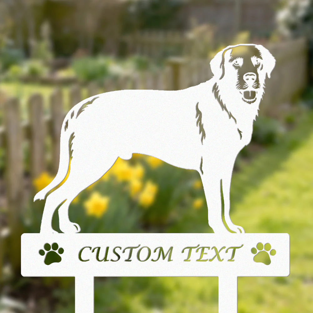 Retriever de la Baie de Chesapeake Silhouette de Chien Personnalisée Piquet de Jardin en Métal - Image 8