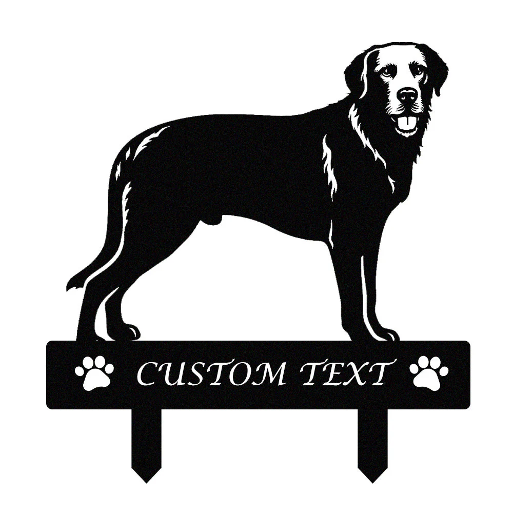 Retriever de la Baie de Chesapeake Silhouette de Chien Personnalisée Piquet de Jardin en Métal - Image 9