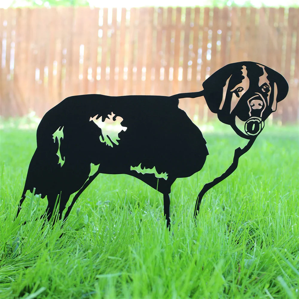 Saint-Bernard Silhouette de Chien en Métal Noir - Image 4