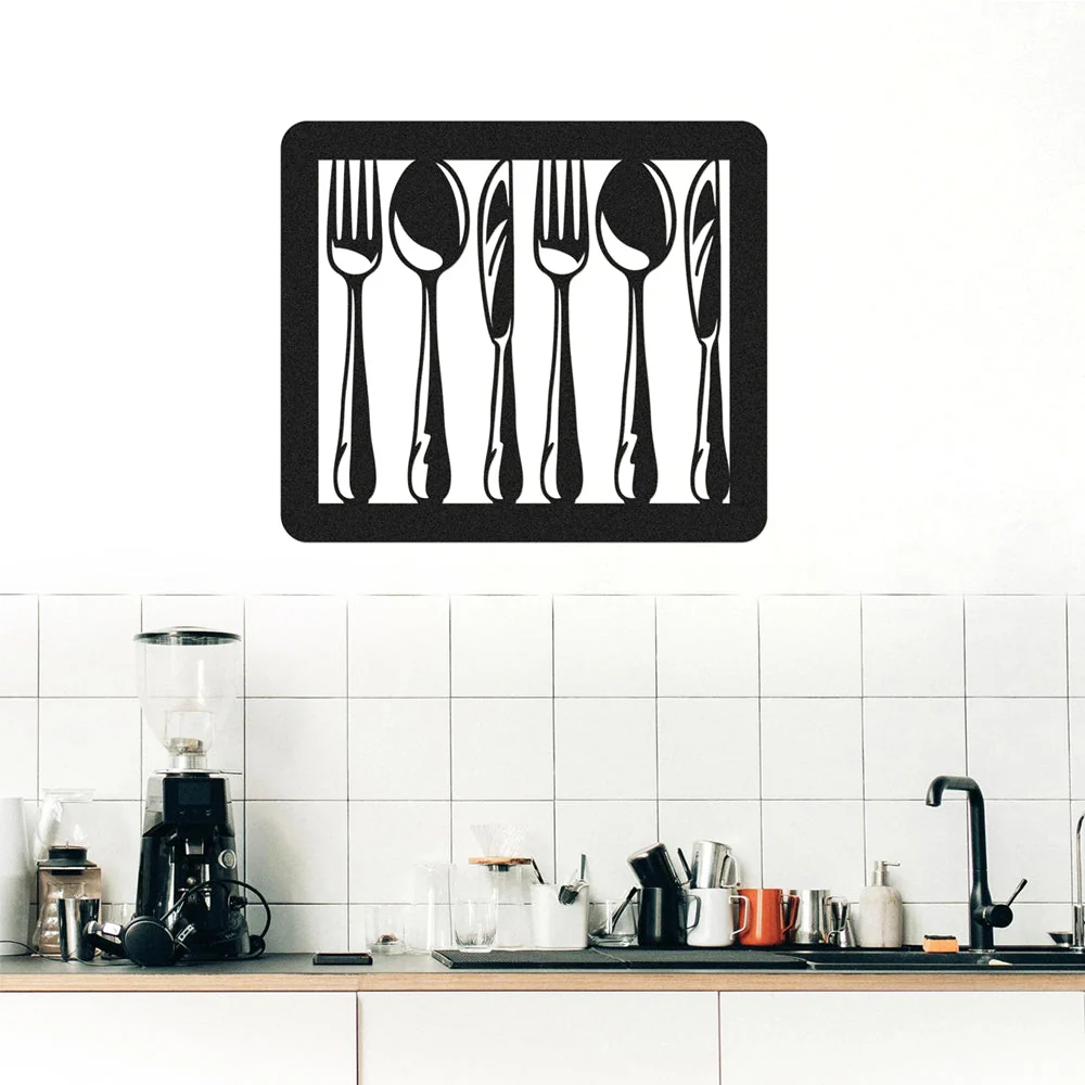 Salle à Manger Cuisine Plaque en Métal Décoratif Mural